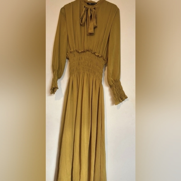 Elegant Mustard Yellow Maxi Dress - Picture 6 of 6